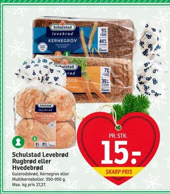 SPAR Schulstad levebrød rugbrød eller hvedebrød tilbud