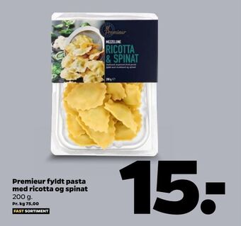 Netto Premieur fyldt pasta med ricotta og spinat tilbud