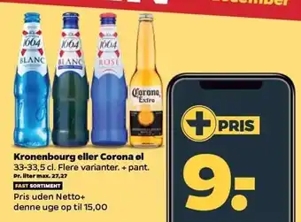 Netto Kronenbourg el. corona øl tilbud
