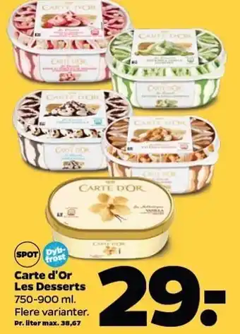 Netto Carte d'or les desserts tilbud