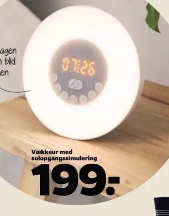 Vækkeur m. solopgangssimulering