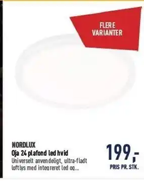 Oja 24 plafond led hvid