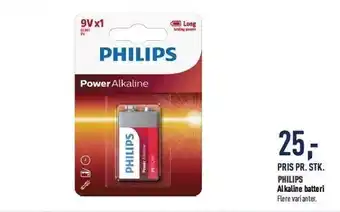 Johannes Fog Philips alkaline batteri 9v tilbud