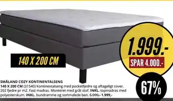 Småland Cozy Kontinentalseng