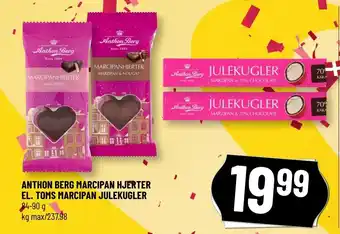 Løvbjerg Anthon Berg Marcipan Hjerter El. Toms Marcipan Julekugler tilbud