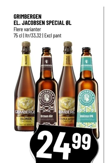 Løvbjerg Grimbergen el. Jacobsen Special Øl tilbud