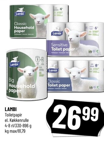 Løvbjerg Lambi Toiletpapir tilbud