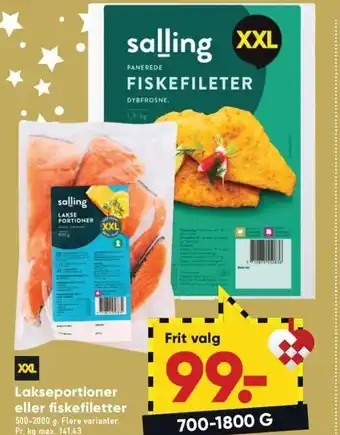 Bilka Lakseportioner eller Fiskefiletter tilbud