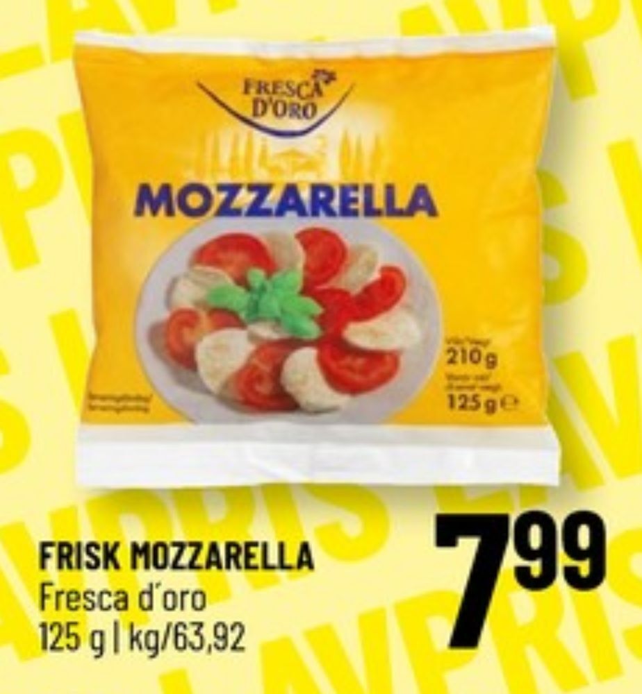 Fresca d'oro mozzarella tilbud hos Løvbjerg