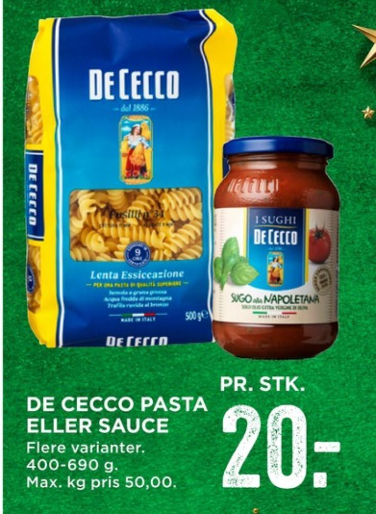 De cecco pasta tilbud hos MENY