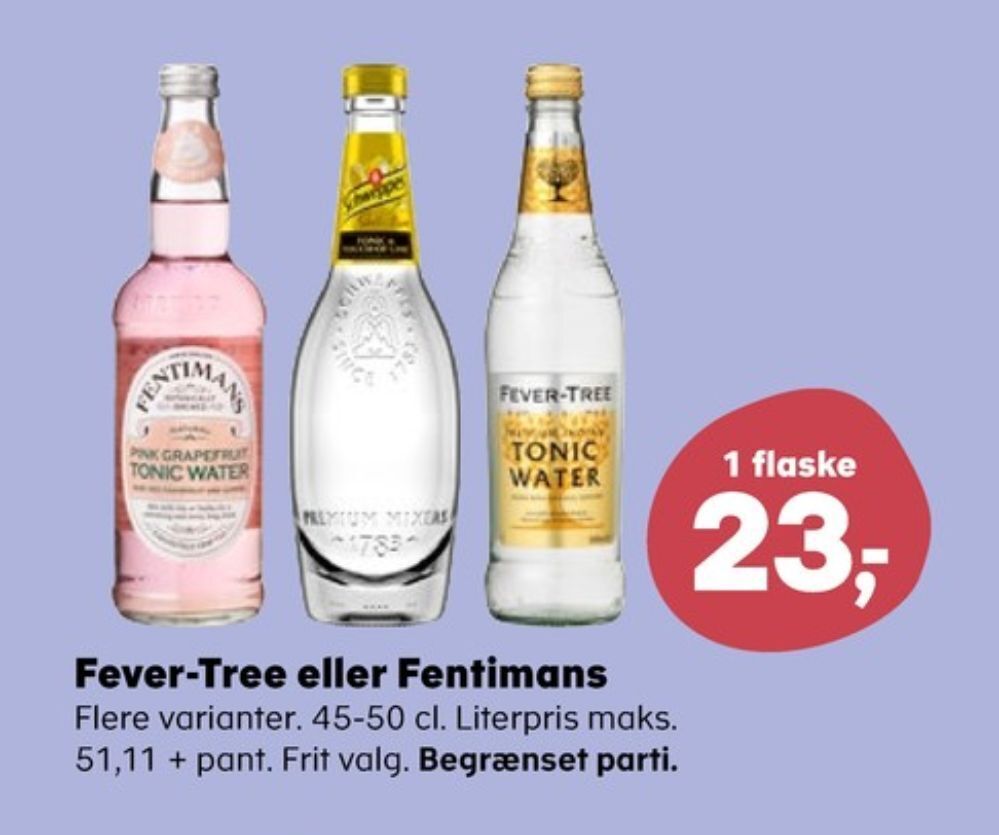 Fevertree tonicvand tilbud hos SuperBrugsen