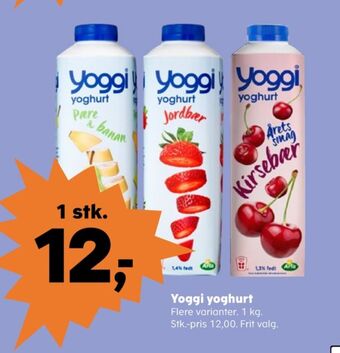 SuperBrugsen Yoggi yoghurt kirsebær tilbud