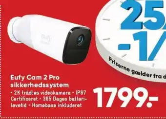 Bilka Eufy Cam 2 Pro Sikkerhedssystem tilbud