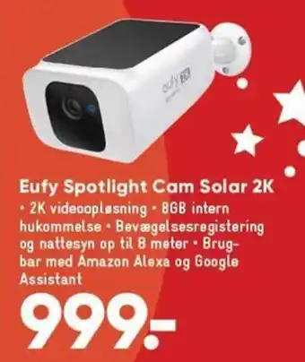 Bilka Eufy Spotlight Cam Solar 2K tilbud