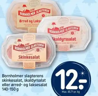 REMA 1000 Bornholmer slagterens skinkesalat, skaldyrsalat el. ørred- og laksesalat tilbud