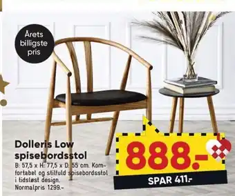 Bilka Dolleris Low Spisebordsstol tilbud