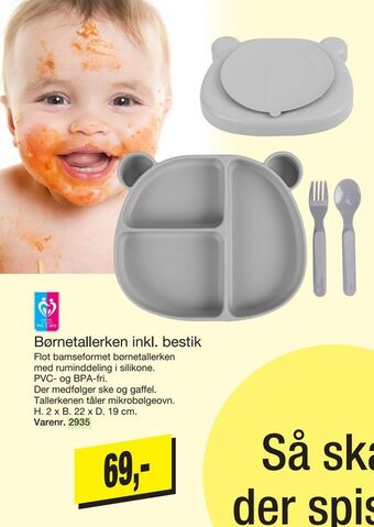 Harald Nyborg Børnetallerken inkl. bestik tilbud