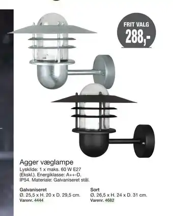 Harald Nyborg Agger væglampe tilbud