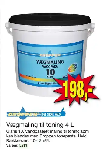 Harald Nyborg Vægmaling til toning 4 l tilbud