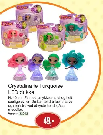 Crystalina fe turquoise led dukke