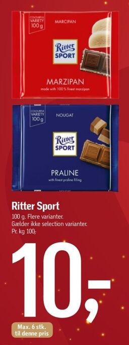 Føtex Ritter sport chokoladeplade praline tilbud
