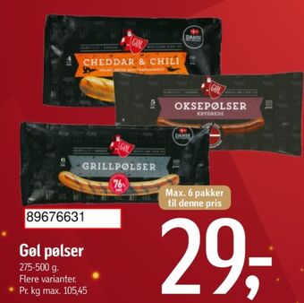 Føtex Gøl oksekødspølser tilbud