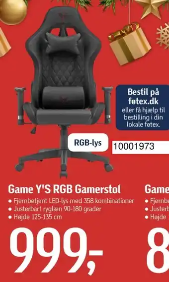 Føtex Game y's gamerstol tilbud