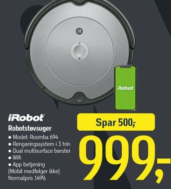 Føtex Irobot robotstøvsuger tilbud