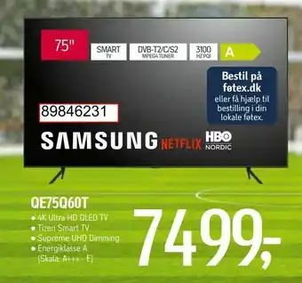 Føtex Samsung Qe75q60t tilbud