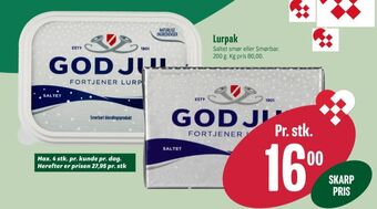 Min Købmand Lurpak smør tilbud