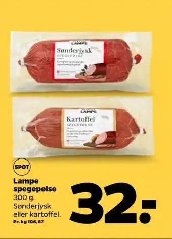 Netto Slagter lampe sønderjysk spegepølse tilbud