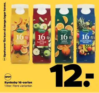 16 serie appelsinjuice syrlige