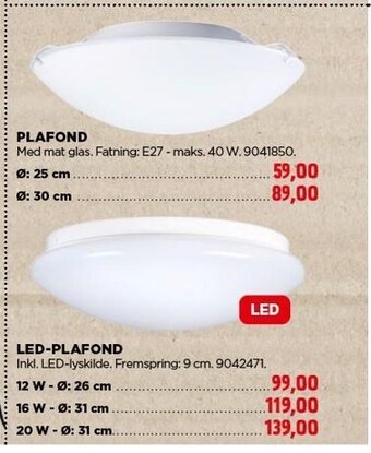 jem & fix Plafond tilbud