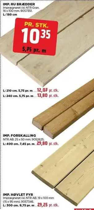 jem & fix Imp. ru brædder el. imp. forskalling tilbud