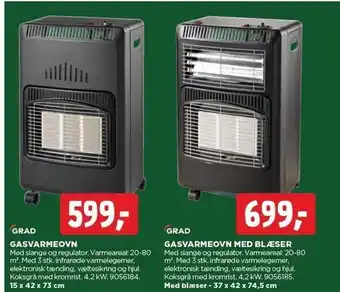 jem & fix Gasvarmeovn el. gasvarmeovn med blæser tilbud