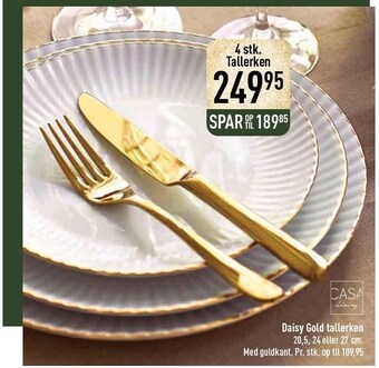 Imerco Daisy gold tallerken tilbud