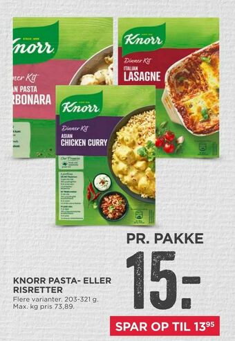 MENY Knorr pasta eller risretter tilbud
