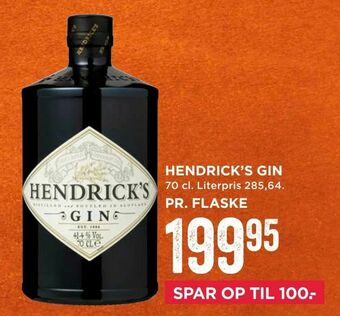 MENY Hendrick's gin tilbud
