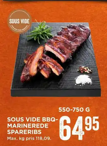 MENY Sous vide bbq- marinerede spareribs tilbud