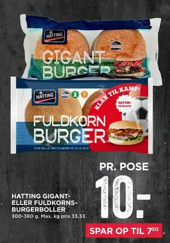 MENY Hatting gigant eller fuldkorns burgerboller tilbud
