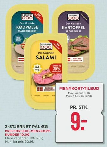 3-STJERNET PÅLÆG