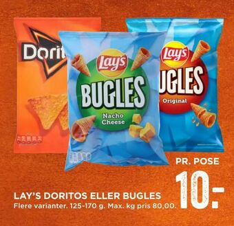 MENY Lay's doritos eller bugles tilbud