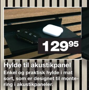 Bauhaus Hylde til akustikpanel tilbud