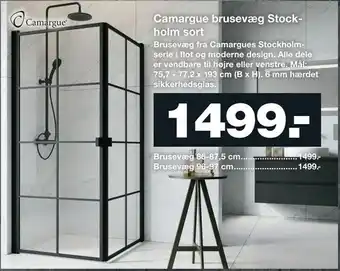 Bauhaus Camargue brusevæg stock holm sort tilbud