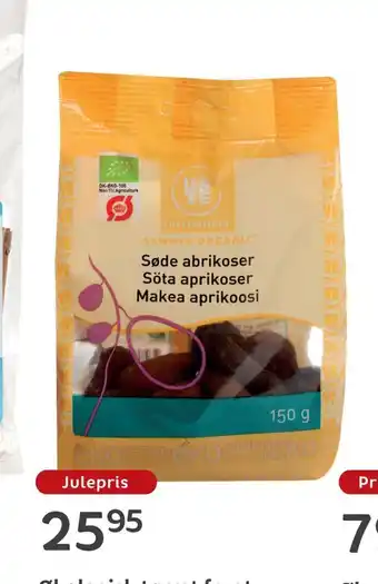 Økologisk tørret frugt