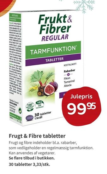 Helsam Frugt & fibre tabletter tilbud