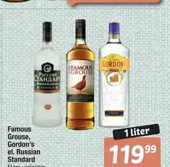 Famous Grouse, Gordon's el. Russian Standard