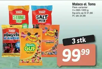 Fakta Tyskland Malaco el. Toms tilbud
