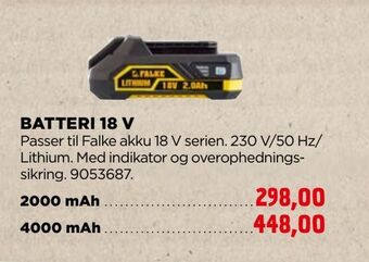 jem & fix Batteri 18 v tilbud