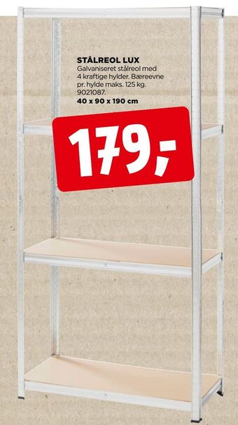 jem & fix Stålreol lux tilbud
